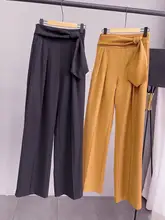 高腰ストレートワイドパンツ【秋冬・キャラメルカラー・フィット】（セットアップ対応）