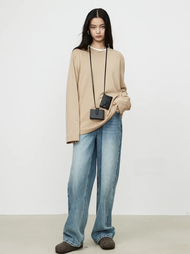 JOCH ミニレザーコインパース【牛革・エンベロープ型ウエストポーチ・シンプルデザイン】