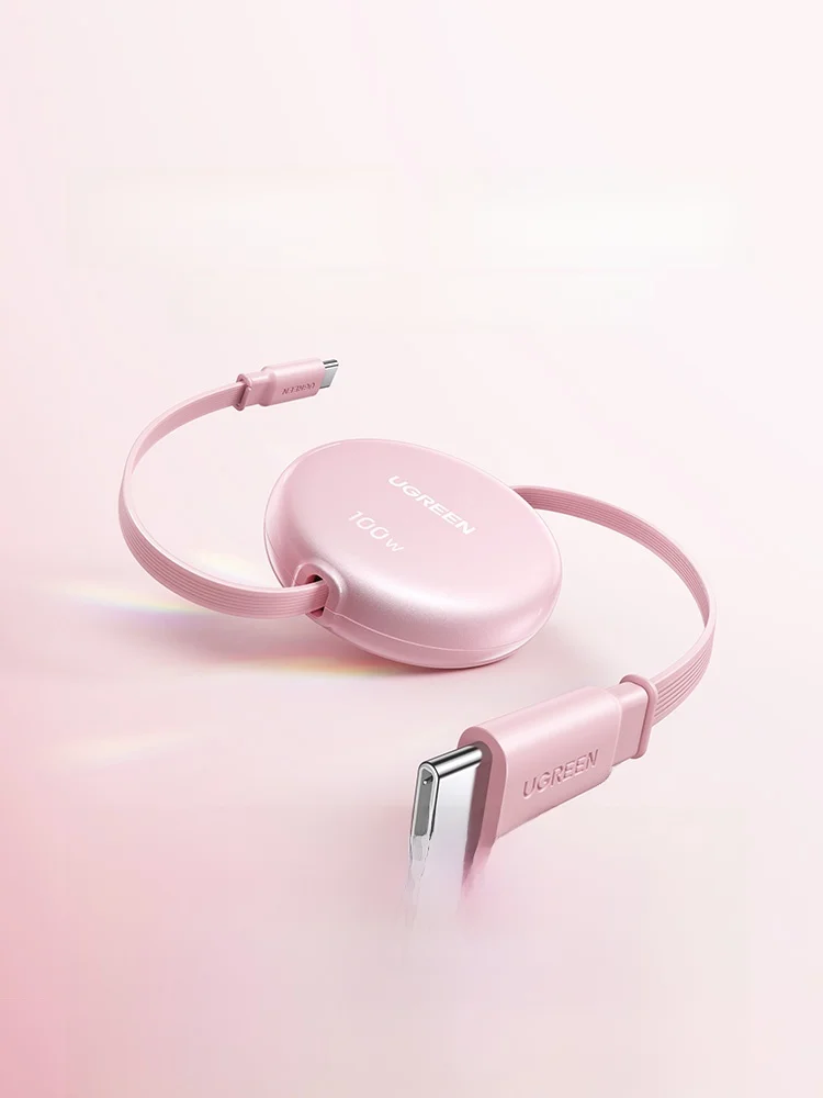 2in1タイプC伸縮データケーブル：iPhone・Android対応の100W急速充電が実現