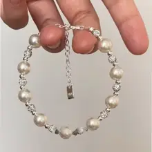 S925純銀パールブレスレット【華奢で洗練されたデザイン・重ね付けに最適】