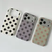 可愛いドットデザイン！iPhone用スマホケース【春夏向け・衝撃吸収対応・多機種対応】