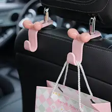 可愛いリボンデザインの車用椅子背掛けフック【車内収納用】