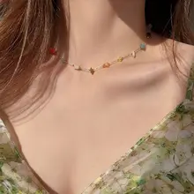 カラフルビーズネックレス【クリスタル・洗練されたデザイン・女性用】