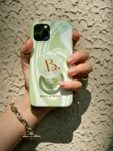 波状デザインの透明スマホ用折りたたみスタンド【粘着式・伸縮可能】