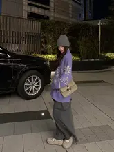 カジュアルニットミディスカート【韓国風・デザイン・透け感なし】（セットアップ対応）