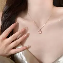 エレガントなキャッツアイ石のペンダントネックレス【デザインネックレス・鎖骨ライン・シンプルスタイル】