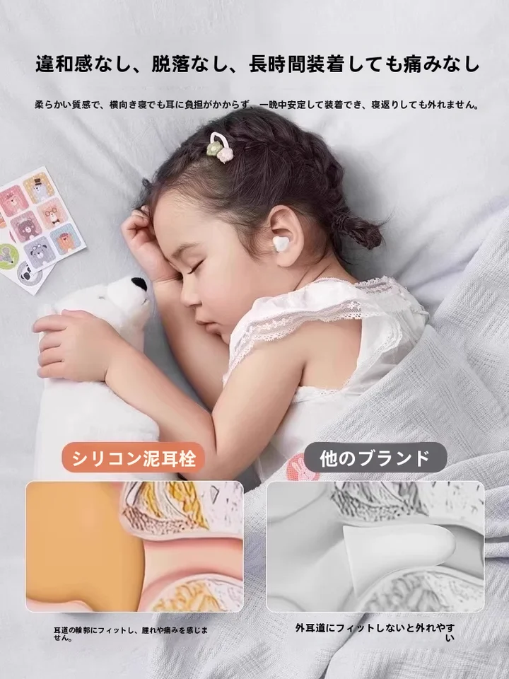 極上の静音シリコン耳栓【男女兼用・快適睡眠用・防音効果】
