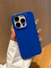高級感あるiPhone用ケース【ブリリアントブルー・全包カバー・ソフトシリコン】