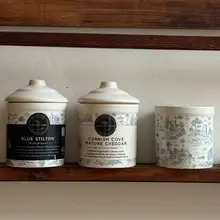 イギリス式陶器製ストレージジャー【ティー・アロマキャンドル・ヨーグルト用・蓋付き】
