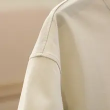 コットン100% シンプルなバイカラー デザイン感のあるタック入りTシャツ【レディース・短袖】