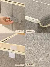布製コットンリネン収納ボックス【大容量・折りたたみ式・衣類収納用】
