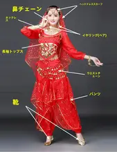インディアンダンスパフォーマンス衣装【秋冬用・民族舞台・ベリーダンス】（セットアップ対応）