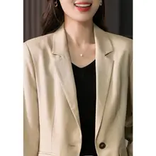 おしゃれな女性用ジャケット【一つボタン・カジュアル・春秋用】