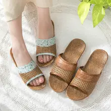 麻素材の滑り止め付きサンダル【カップル用・室内・夏用】（セットアップ対応）