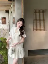 新中式茶服開衫半裙【国風禅意・女性用・二部構成】（セットアップ対応）
