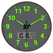 自動時刻調整 夜光壁時計【寝室用・電波時計・穴あけ不要・クリエイティブデザイン】
