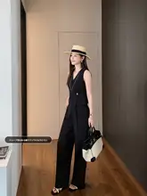 通勤に最適！ジャケットベストとワイドパンツの女性用スーツ【夏用・２点セットアップ対応】