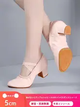 肌色のハイヒールダンスシューズ【ソフトソール・練習用・教師用・クラシックダンス専用】