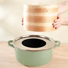 厚手のステンレススチール蒸し器【丸型・汎用蒸しプレート】