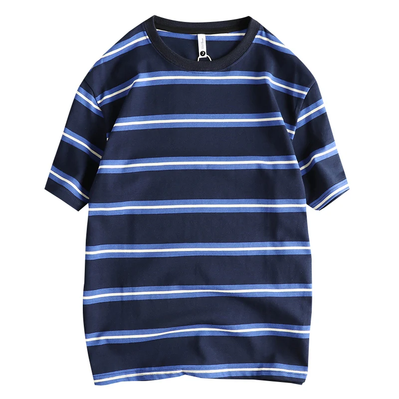 ストライプ柄 メンズTシャツはどう選ぶ？全棉ニットのシンプルさが通勤からレジャーまで救う