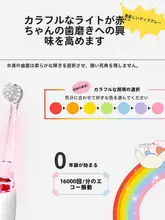 幼児用カラフルな電動歯ブラシ【自動操作・猫デザイン】