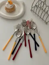 カトラリー 3点セット ステンレス 長柄 おしゃれ インスタ映え デザートフォーク ナイフ スプーン ケーキ