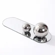 モダンミニマリスト風 丸型ガラスミラートレイ【インテリアデコレーション用】