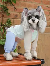犬用 防水防汚 脚付き衣服【軽量・テディベアスタイル・夏用】