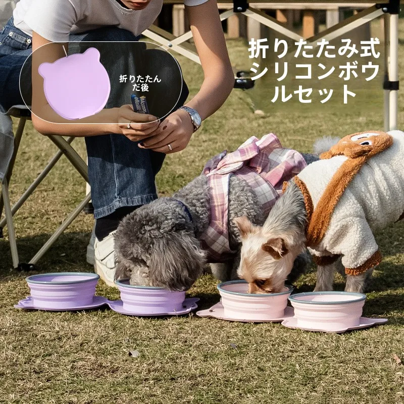ペット用折りたたみシリコンボウル：アウトドアでの水・餌用大容量利用ガイド