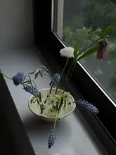 Shinymomo 陶製花瓶【インテリア装飾・水切り機能・レトロデザイン】