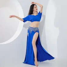セクシーな軽奢さを感じるベリーダンス練習服【ストーン付きフリンジデザイン・女性用】（セットアップ対応）
