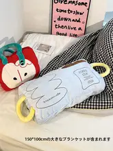 クッションブランケット 2WAY 夏用 冷房対策 薄手 ベッド用 昼寝 ソファ 枕元 掛け布団 毛布