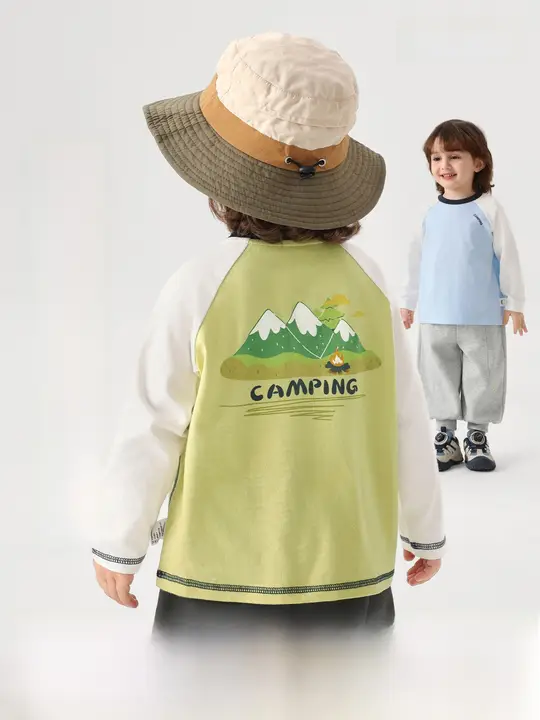 長袖Tシャツ キッズ ボーイズ 綿100% インナー トップス 春秋