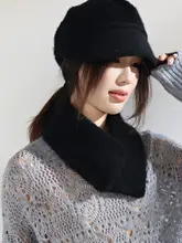 白鹅绒使用のニット帽【秋冬用・暖かく厚手・ベースボールキャップ・防寒デザイン】