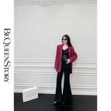 スタイリッシュなパールアクセントのベellボトムパンツ【フィット・洗練されたデザイン】（セットアップ対応）