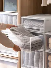 衣類収納ボックス【引き出し式・透明プラスチック・衣類・下着用・クローゼット収納】