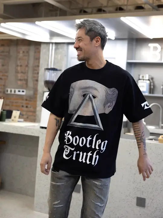 極上の柔らかさのコットン製ルーズフィットプリントTシャツ【丸首・ストリートスタイル・個性的デザイン】