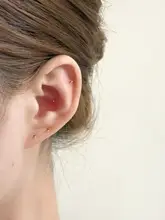 ミニマルデザインのピアス【純銀製・穴あけ不要・シンプル・日常使いに最適】