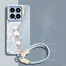 GGUU 水波模様のスマートフォンケース【Xiaomi 14 Pro・完全保護・シリコン製・ストラップ付き】