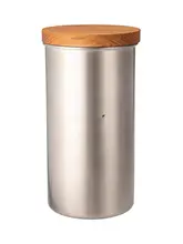 Kalita ステンレス製アウトドアコーヒーキャニスター【マット仕上げ・200gコーヒー豆用】