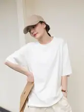 殳十 オリジナルデザイン ゆったりTシャツ【半袖・綿100%・春秋向け・大サイズ・スリット入り】