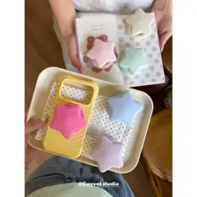 星形マカロンデザインの液状シリコン磁気吸着スマホスタンド【デスク用・伸縮式】