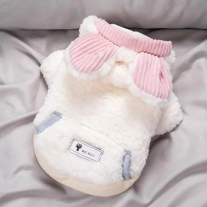 猫服 フード付きパーカー 暖かい 厚手 秋冬 ペット用コート