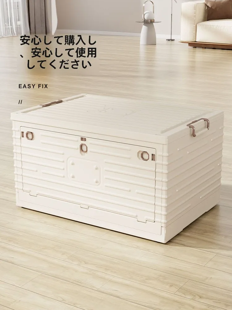 折りたたみコンテナボックス 黒：厚みのあるプラスチック製の収納性能と実用性