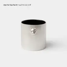 手作り陶器の浮彫りブラックパンサー茶杯【シルバーブラシ仕上げ・家庭用・マグカップ】