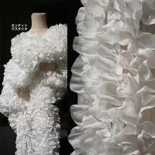 十二層の大花柄レース生地【立体フリル・ハンドメイド用・花束包装】