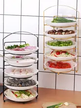 穴あけ不要の手提げ式キッチン調理ラック【収納・配菜トレー付き】