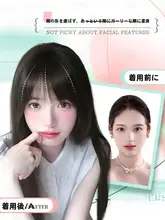 前髪ウィッグ レディース 100%人間髪 マンガ風 シームレス 生え際カバー 自然な仕上がり 「チャン・ウォニョン」風