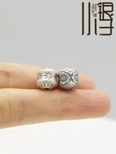 足銀製の花火デザインバケットビーズ【3D立体・アンティーク仕上げ】