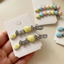 鮮やかなハート型ヘアクリップ【犬デザイン・超キラキラ・サイドクリップ】